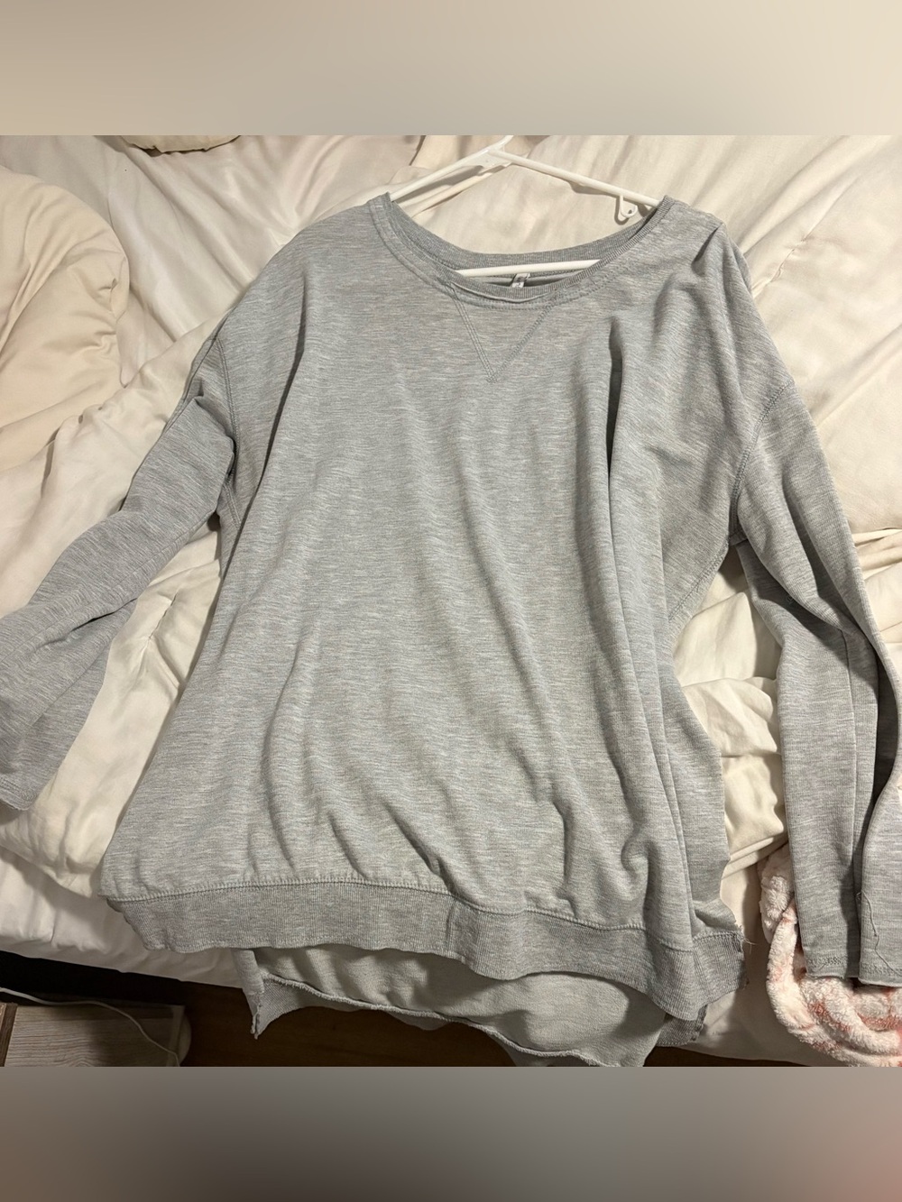 Lightweight Gray Cozy Pullover with high slits